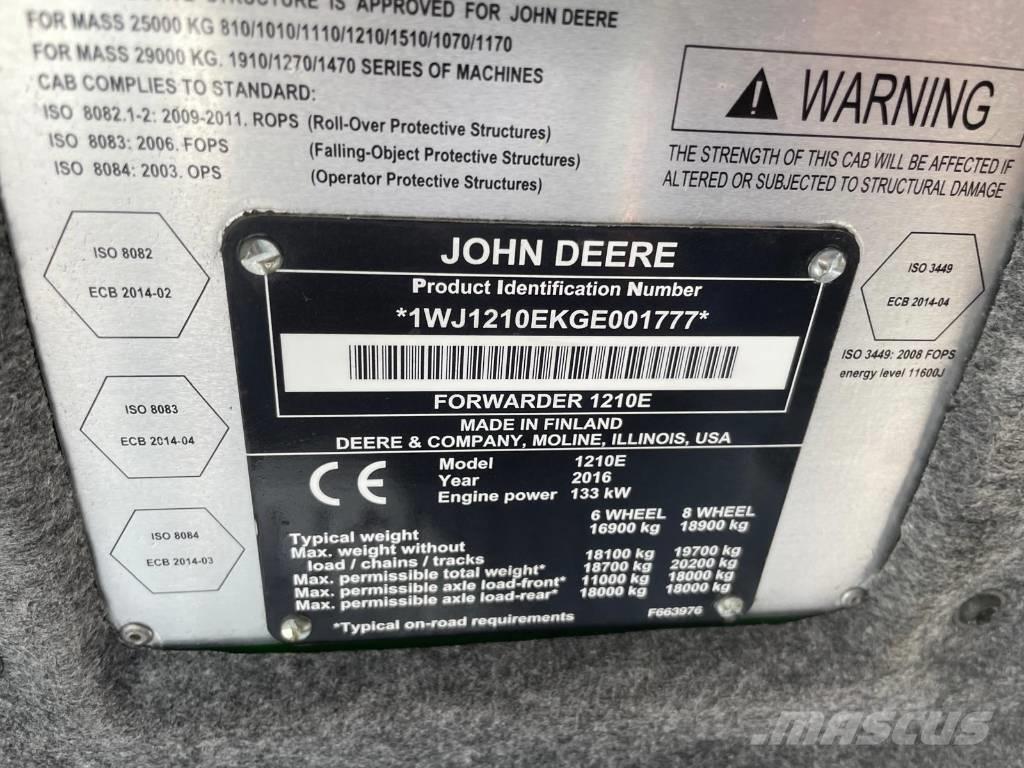 John Deere 1210 E Forvarderi