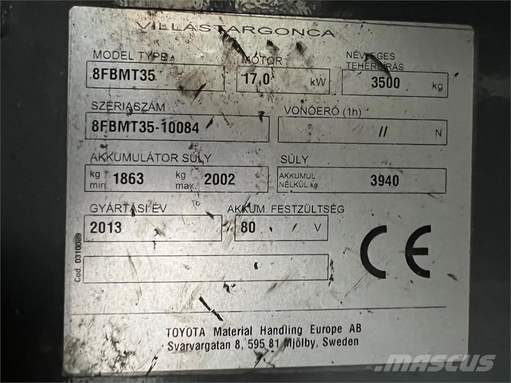 Toyota 8FBMT35 Električni viličari