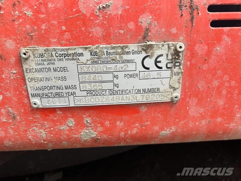 Kubota KX 080-4 A2 Mini bageri <7t