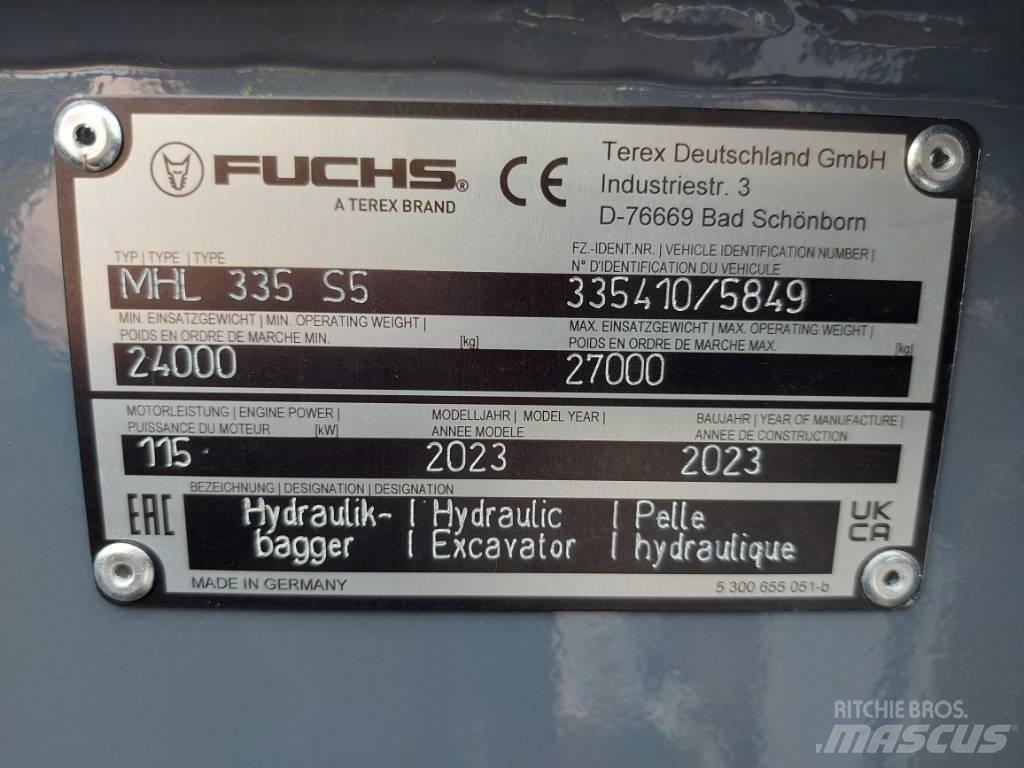 Fuchs MHL335F Bageri za manipuliranje materijalom / otpadom