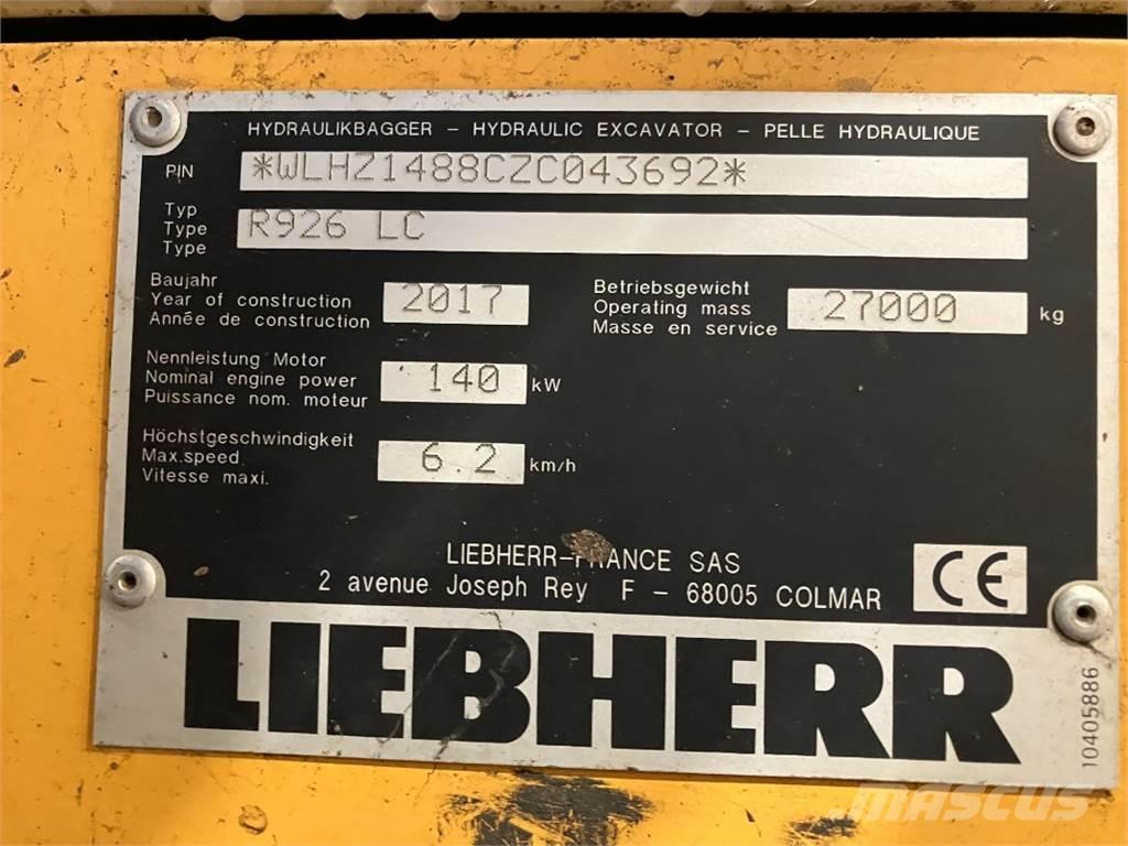 Liebherr R926 Bageri gusjeničari