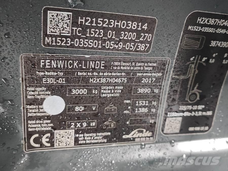 Linde E30L-01 Električni viličari