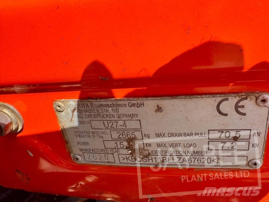 Kubota U 27-4 Mini bageri <7t