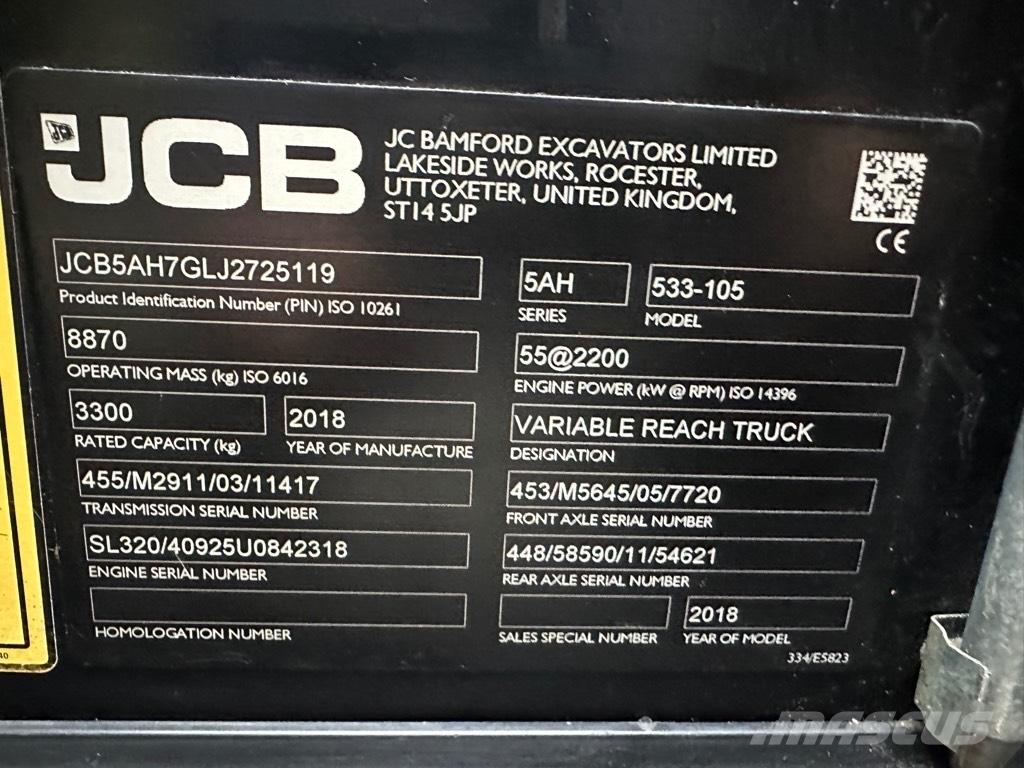 JCB 533-105 Teleskopski viličari