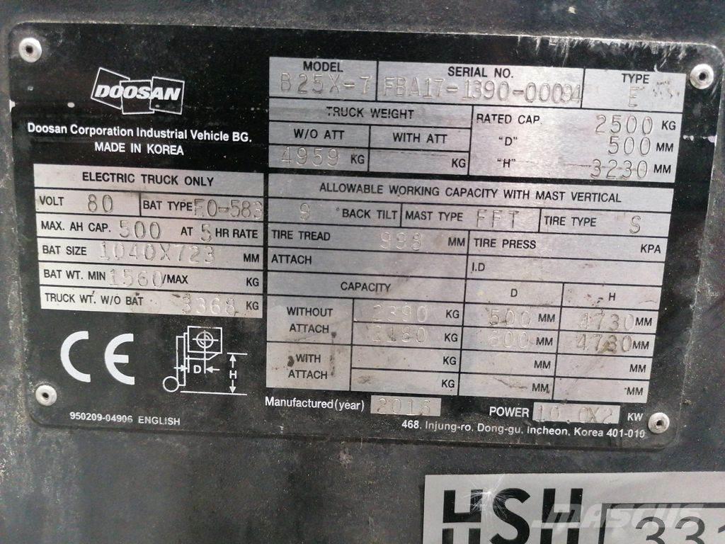 Doosan B25X-7 Električni viličari