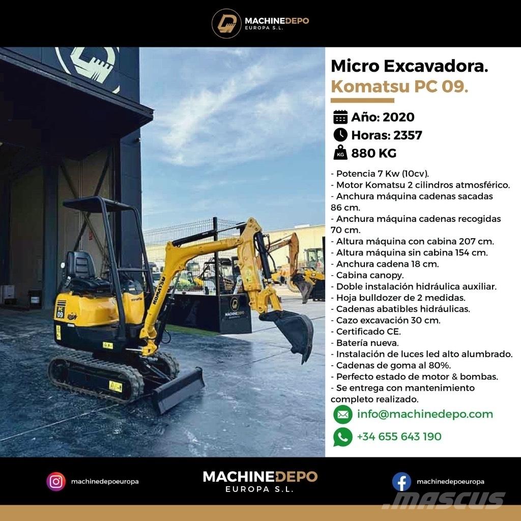 Komatsu PC 09-1 Mini bageri <7t