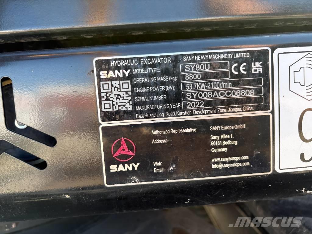 Sany SY 80 U Midi bageri 7t – 12t
