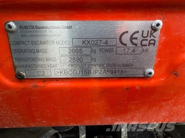 Kubota KX 027-4 Mini bageri <7t