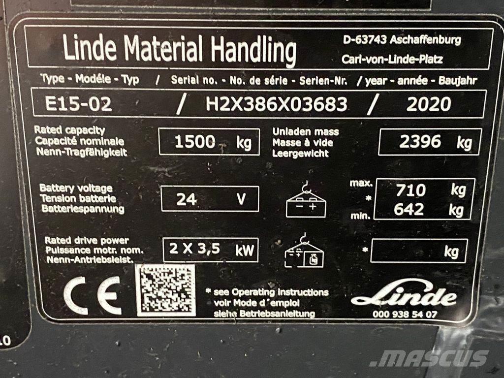 Linde E15-02 Električni viličari