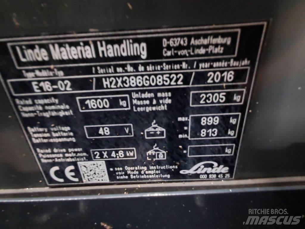 Linde E16-02 Električni viličari