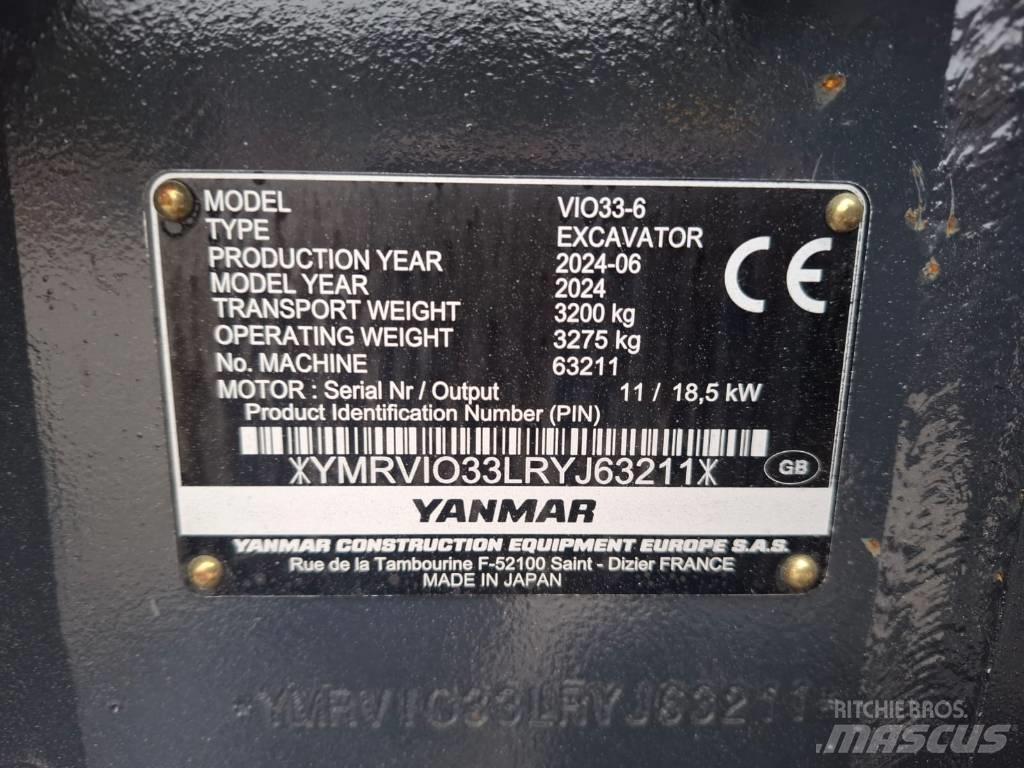 Yanmar Vio 33-6 Mini bageri <7t