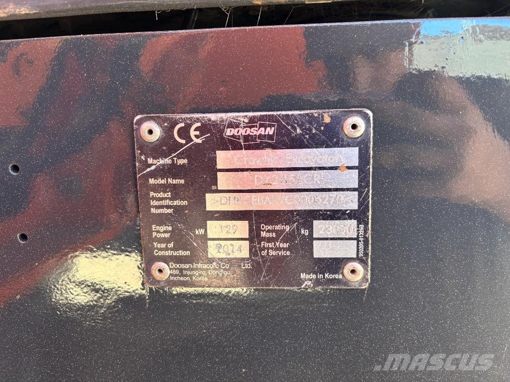 Doosan DX 235 LCR Bageri gusjeničari