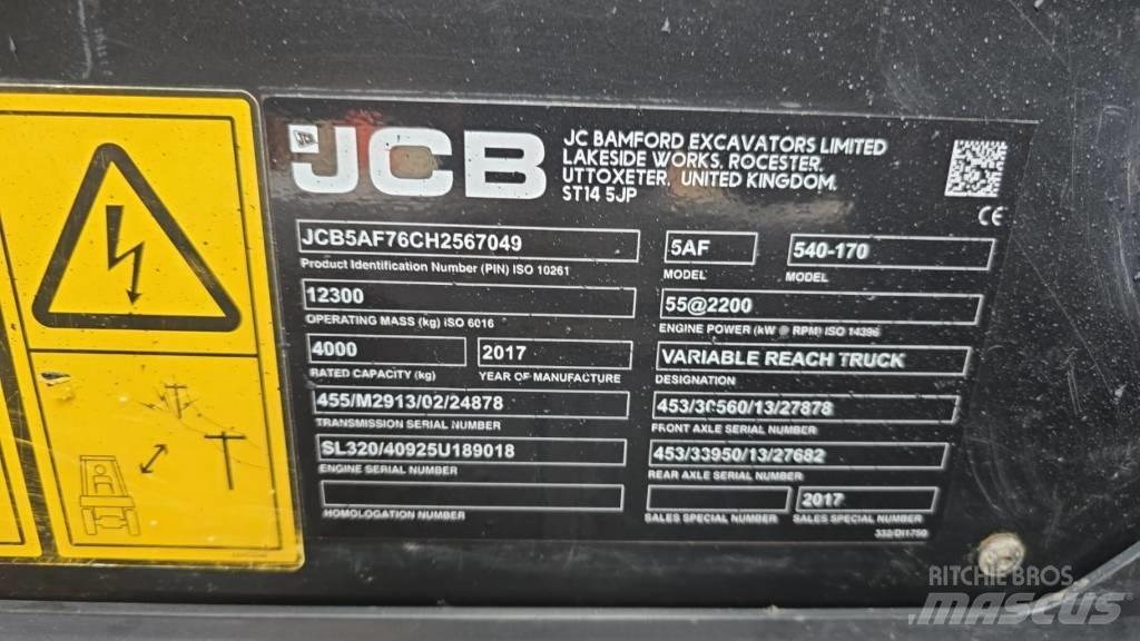 JCB 540-170 Teleskopski viličari