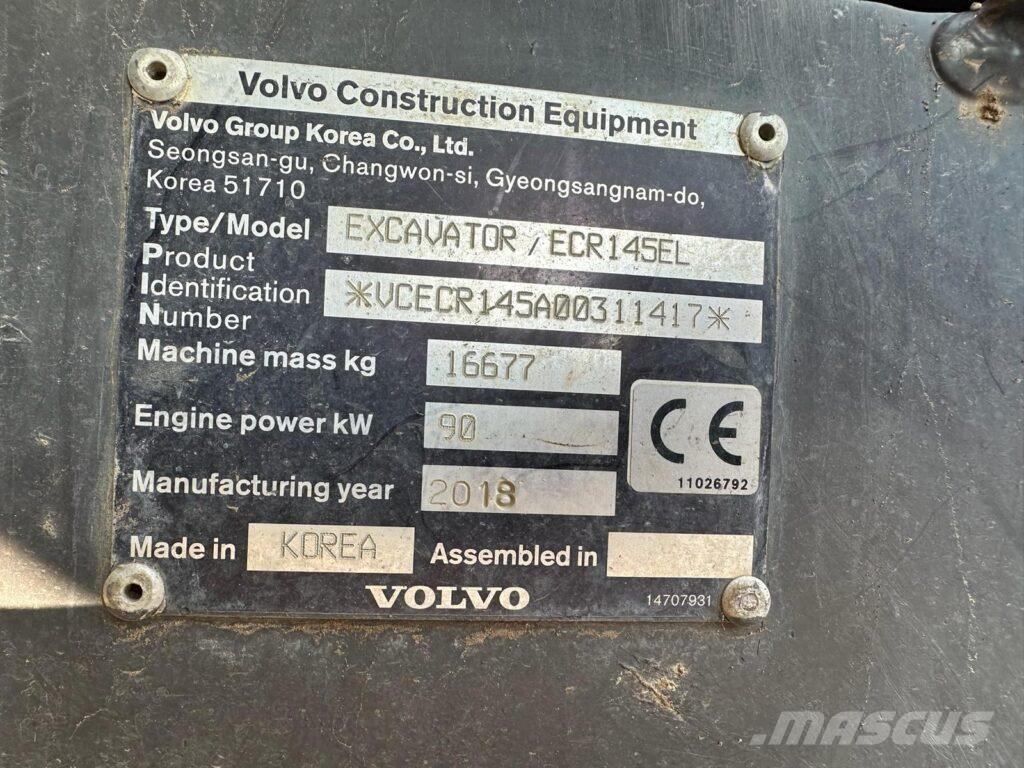 Volvo ECR145EL Bageri gusjeničari
