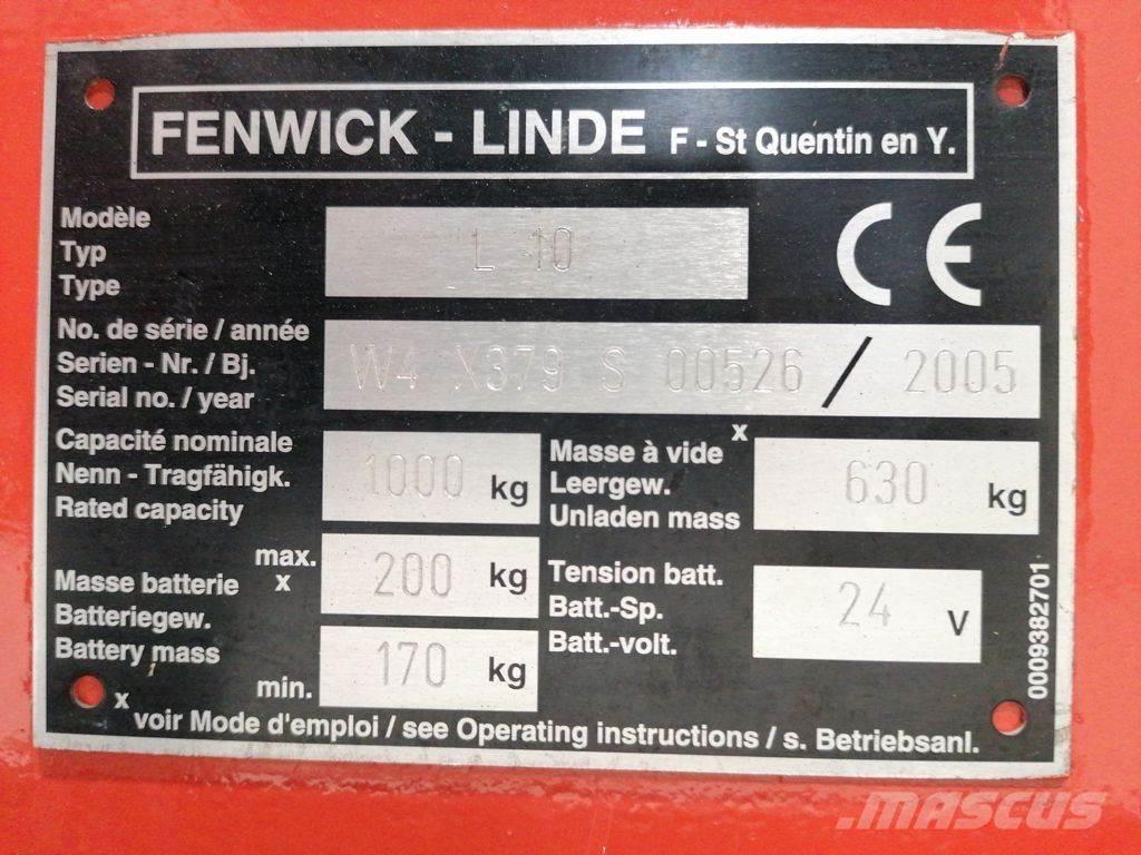 Linde L10 Ručni električni viličar