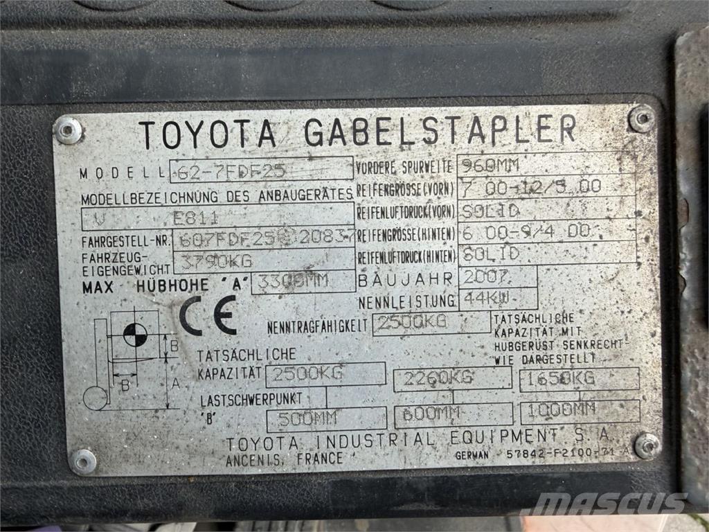 Toyota 62-7FDF25 Dizelski viličari