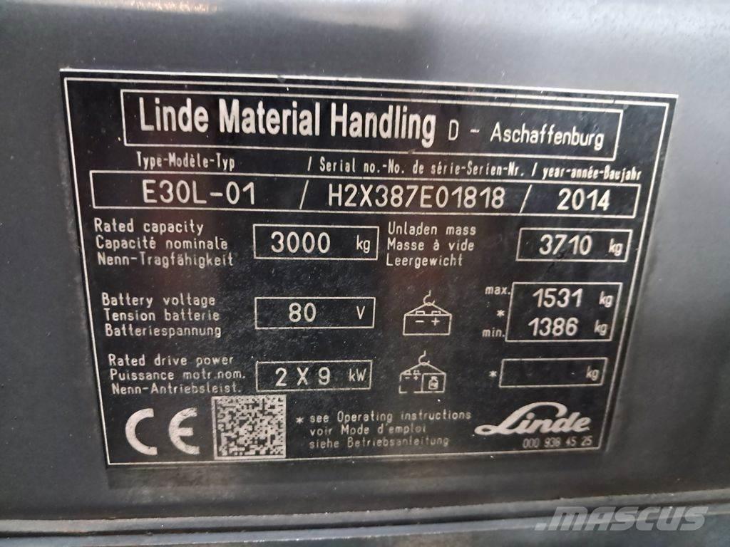 Linde E30L-01 Električni viličari