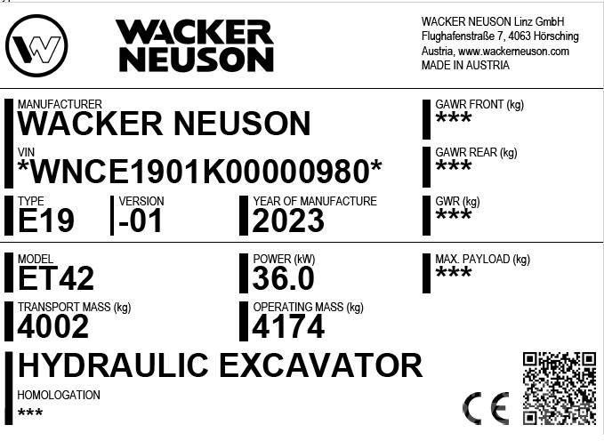 Wacker Neuson ET42 Bageri gusjeničari