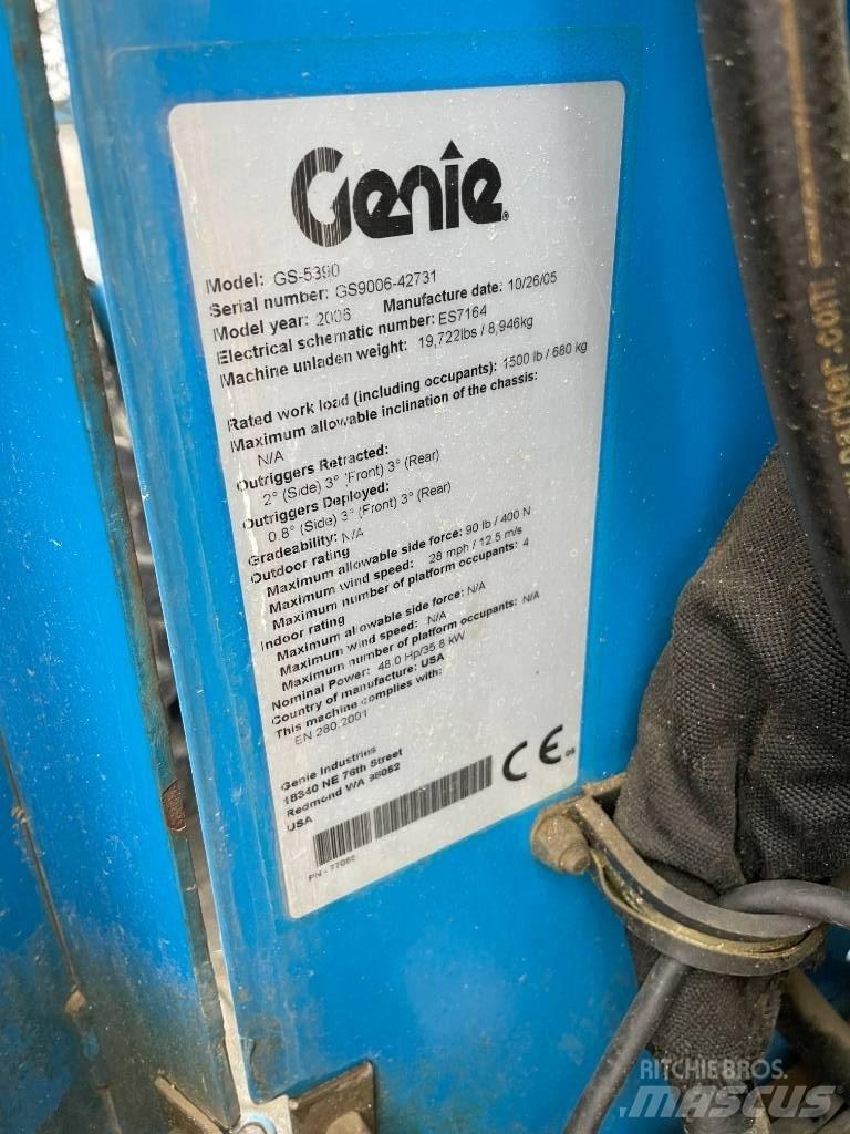 Genie GS 5390 RT Škaraste platforme