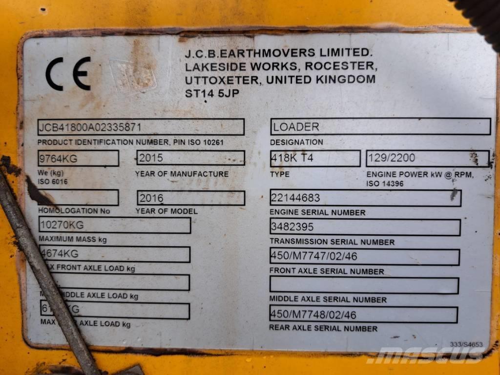 JCB 418 K Utovarivači na kotačima