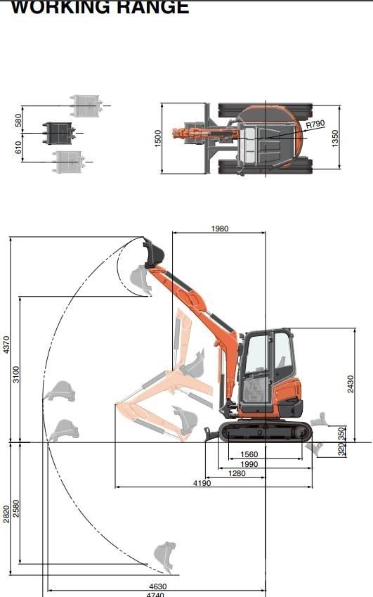 Kubota U 27-4 Mini bageri <7t