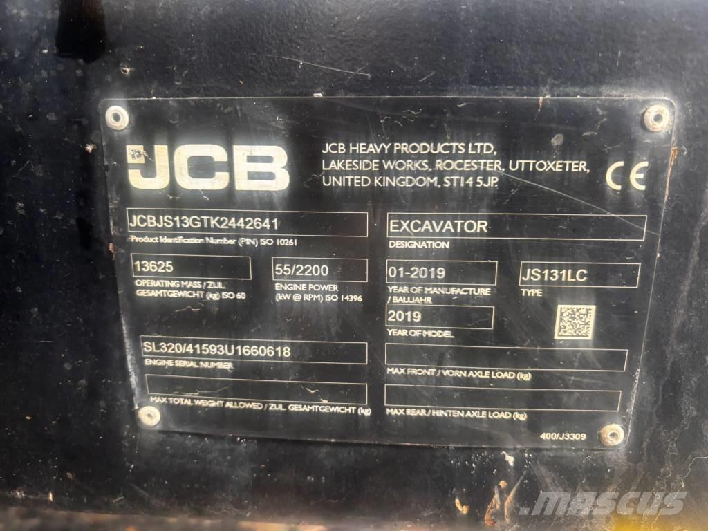 JCB JS 131 LC1 Plus Bageri dugog dosega