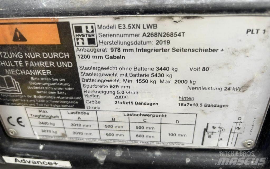 Hyster E 3.5 XN LWB Električni viličari