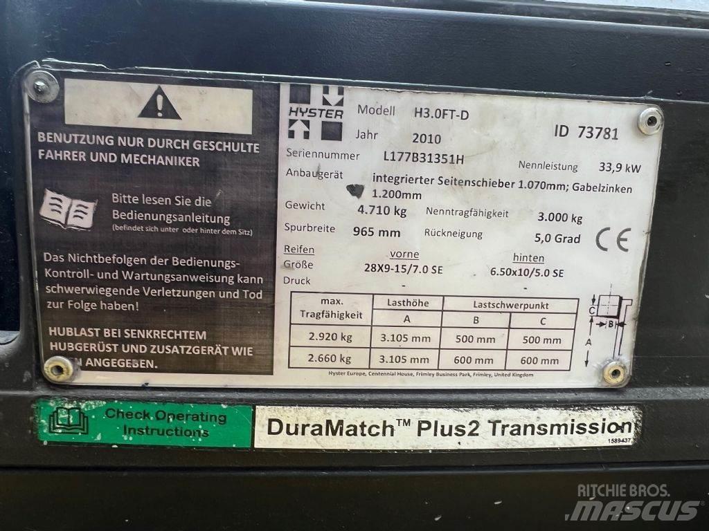 Hyster H 3.0 FT Dizelski viličari