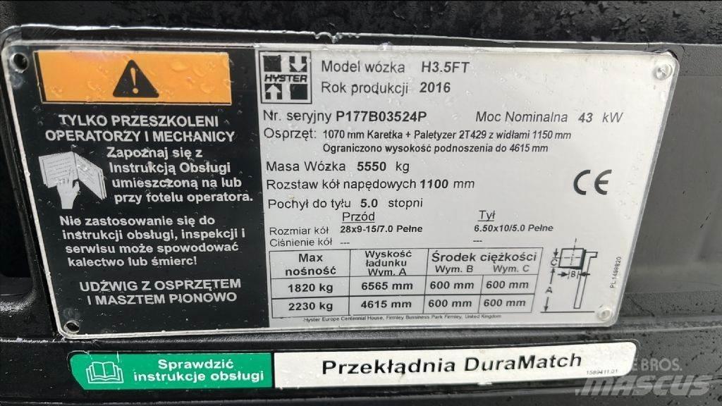 Hyster H 3.5 FT Plinski viličari