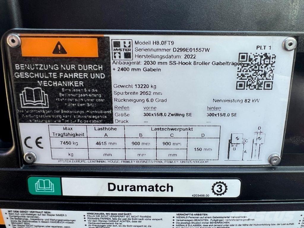 Hyster H 8.0 FT9 Dizelski viličari