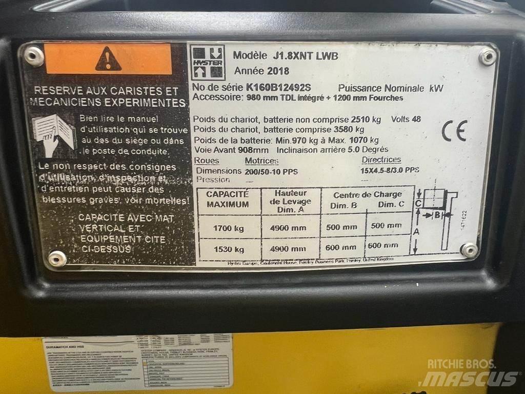 Hyster J 1.8 XNT Električni viličari