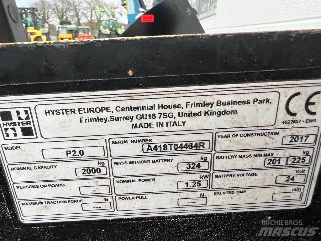 Hyster P 2.0 Nisko podizni električni viličar