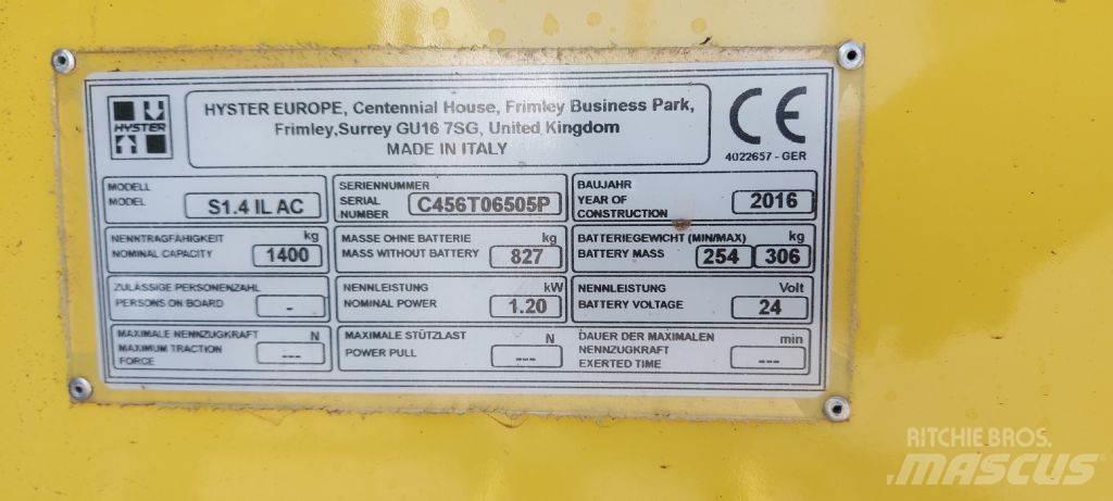 Hyster S 1.4 IL Ručni električni viličar