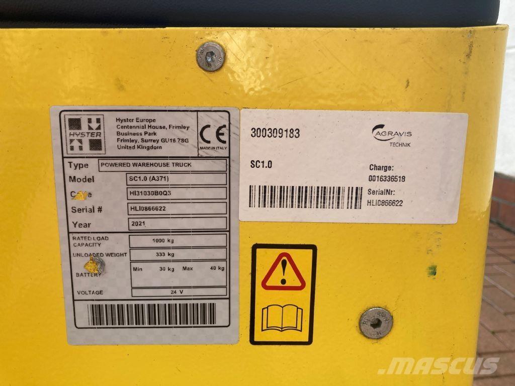 Hyster SC 1.0 Ručni električni viličar
