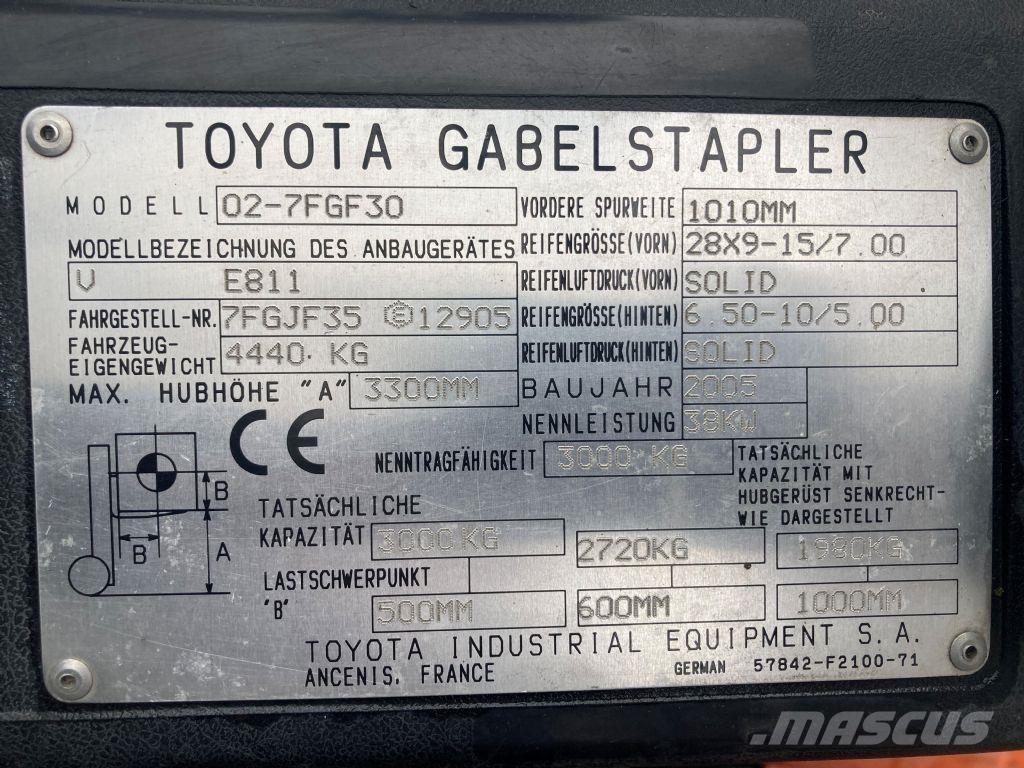 Toyota 02-7FGF30 Plinski viličari