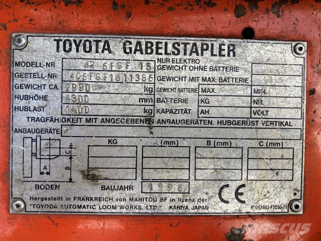 Toyota 42 6FGF 15 Plinski viličari