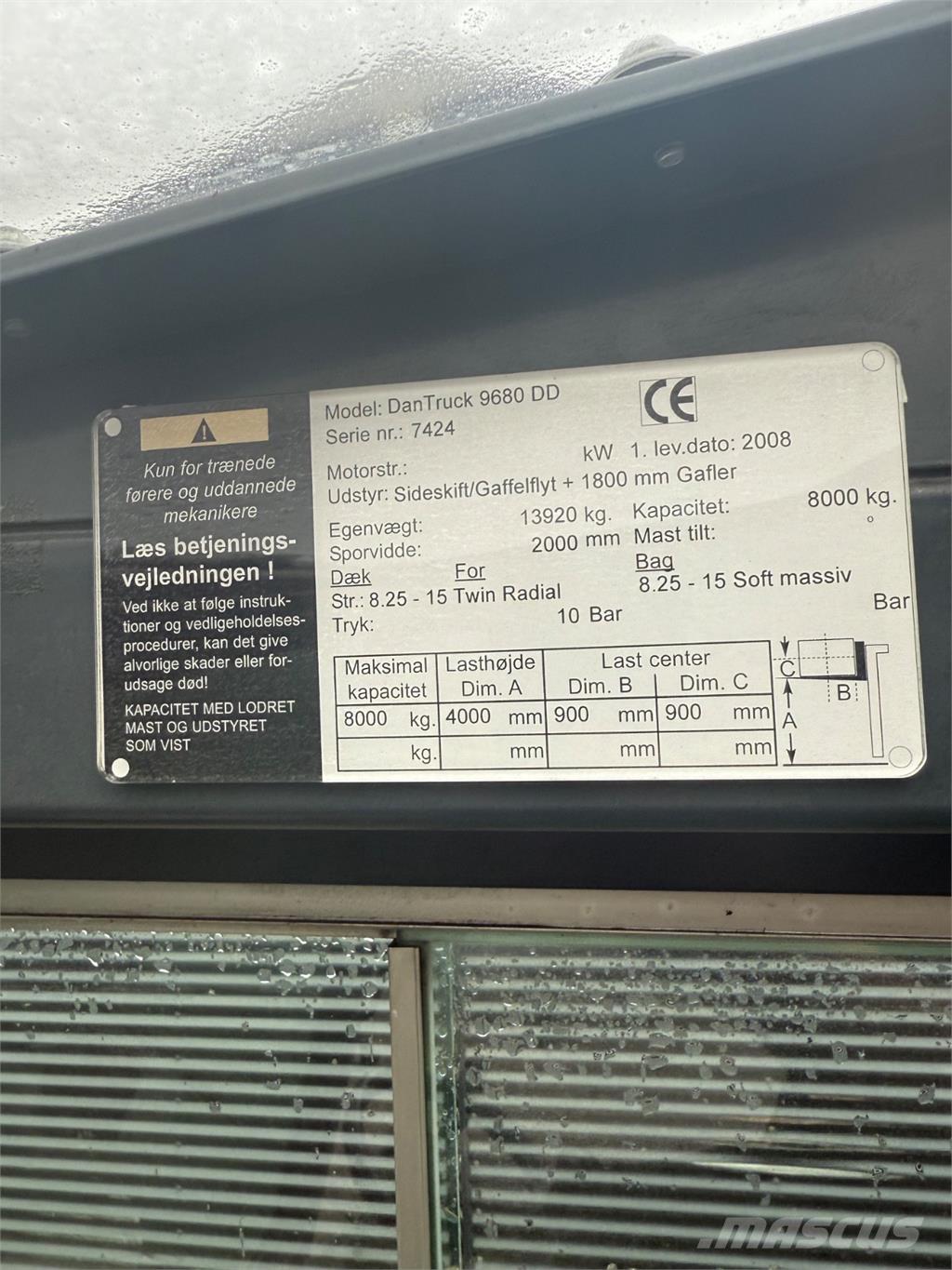 Dantruck 9680DD Dizelski viličari