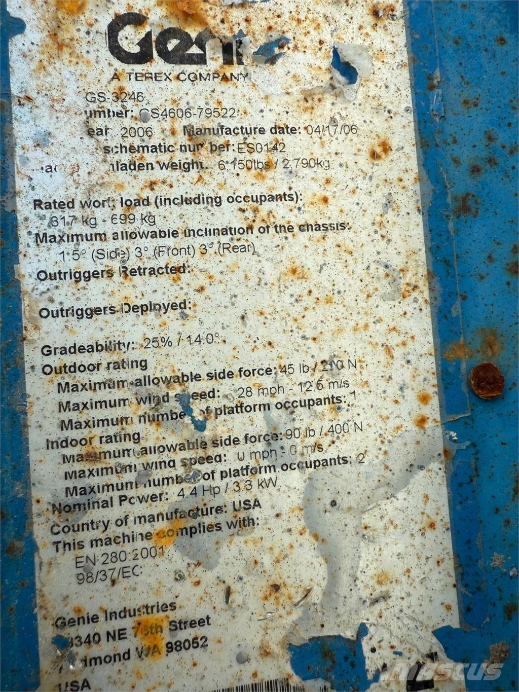 Genie GS3246 Škaraste platforme