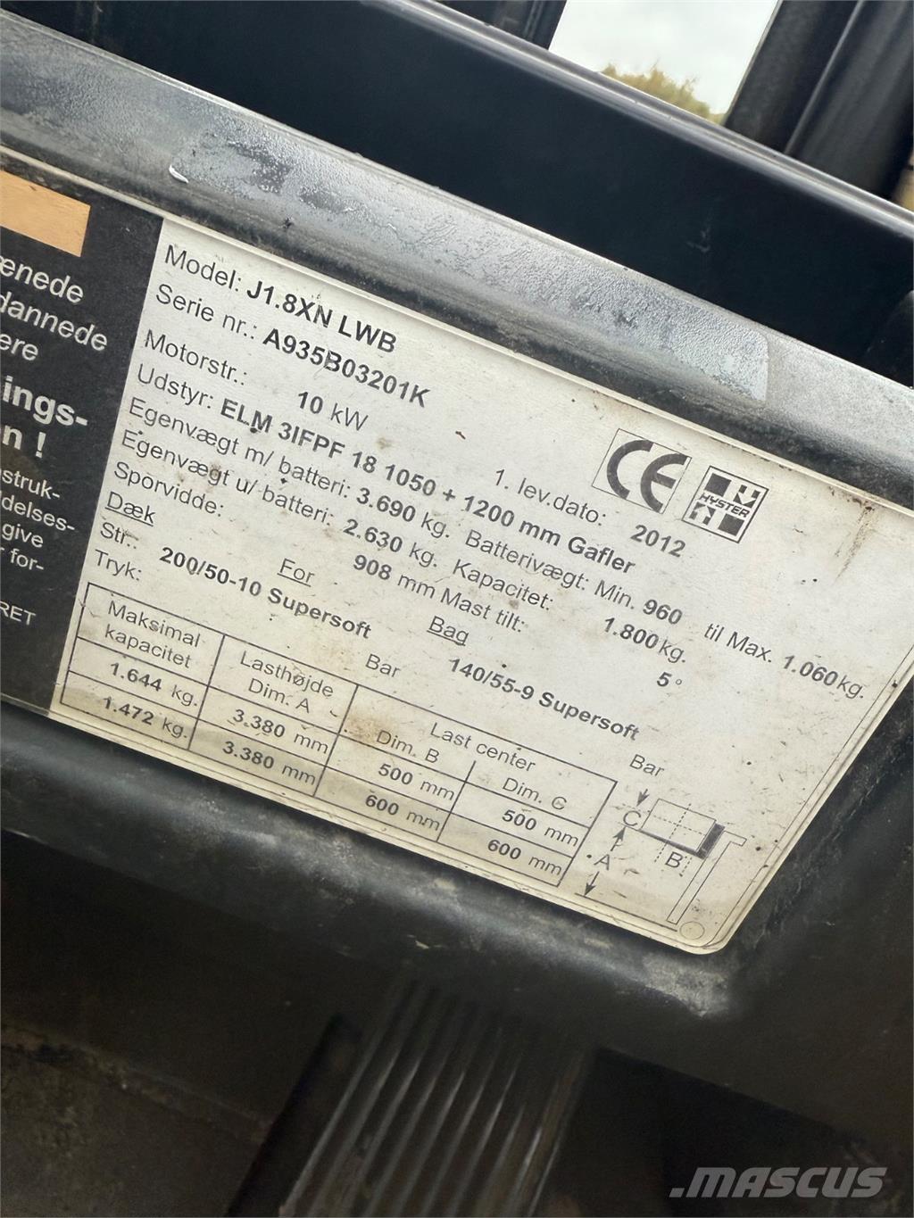 Hyster J1.8XN Električni viličari