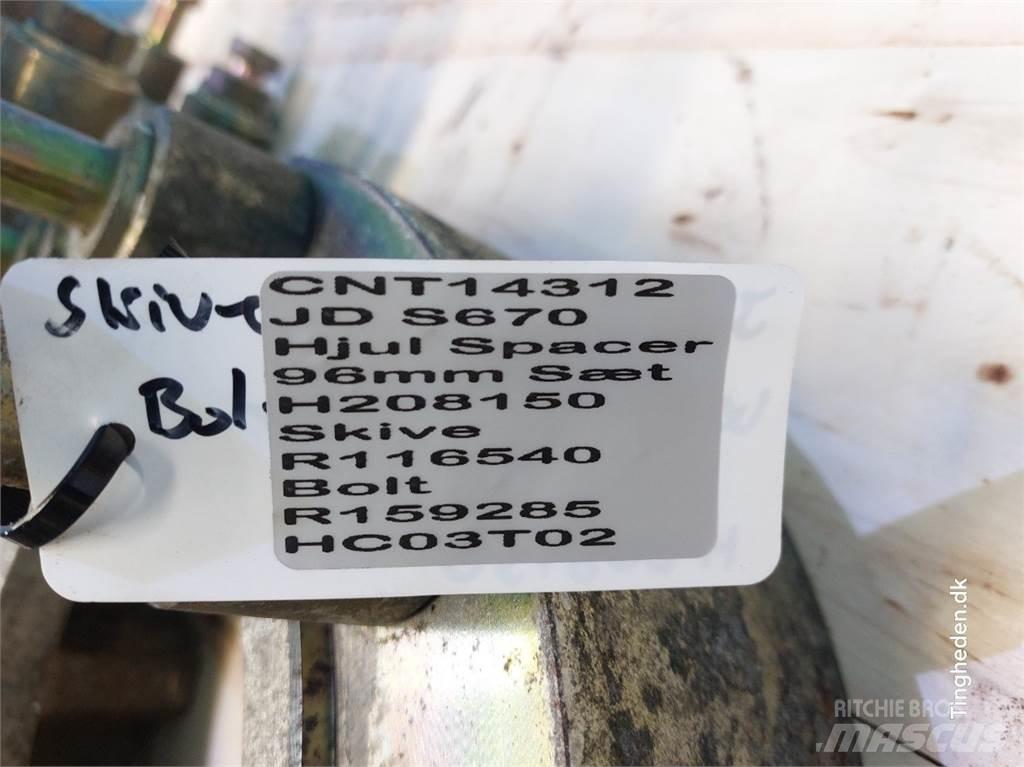 John Deere S670 Gume, kotači i naplatci