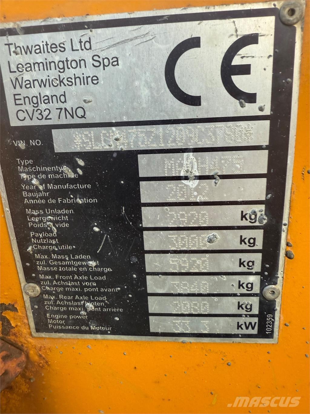 Thwaites 3 tons Demperi za gradilišta