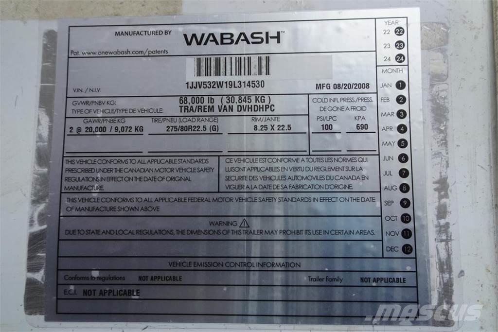 Wabash DVHDHPC Sanduk prikolice