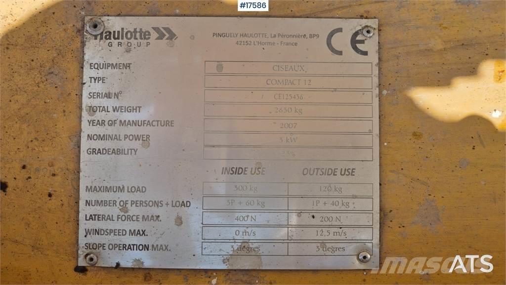 Haulotte Compact 12 Škaraste platforme