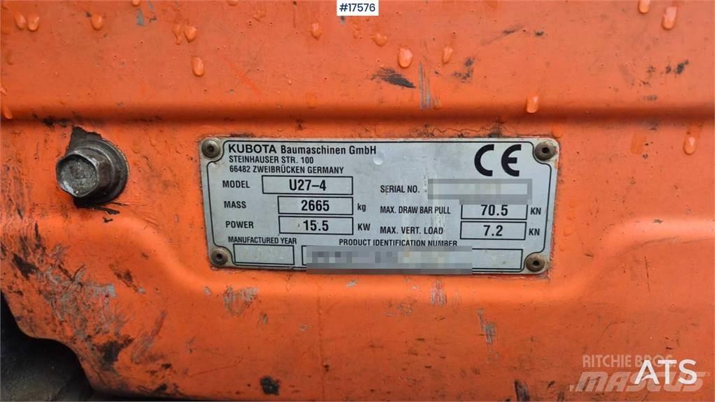 Kubota U27-4 Mini bageri <7t