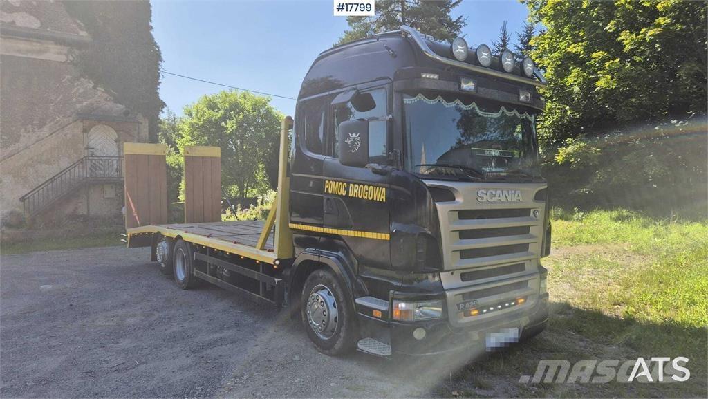 Scania R420 Kamioni s ravnim pločom / vitlom