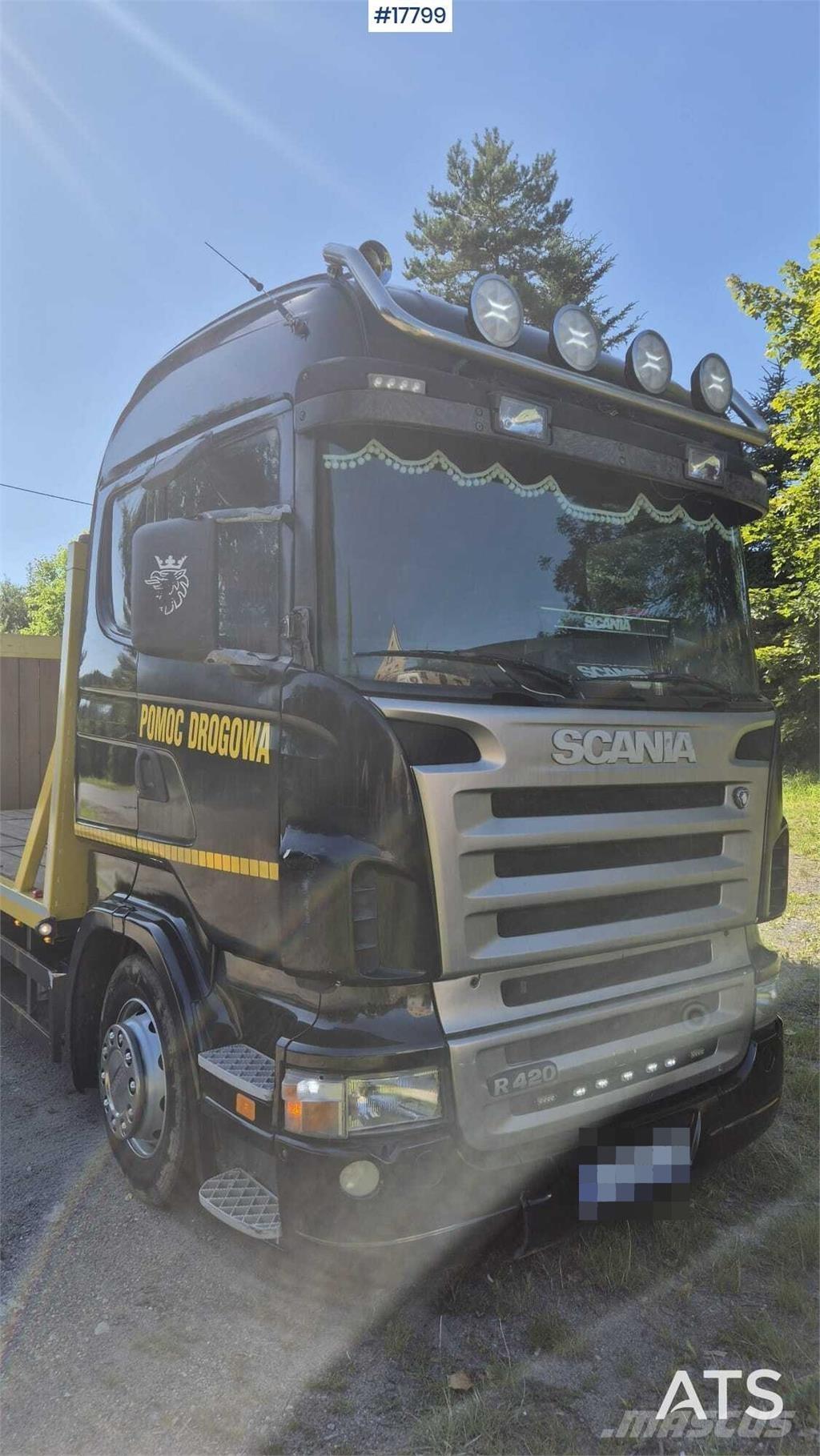 Scania R420 Kamioni s ravnim pločom / vitlom