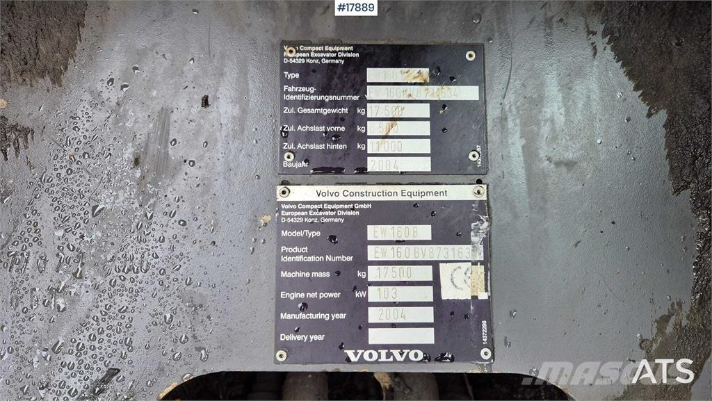 Volvo EW160B Bageri na kotačima