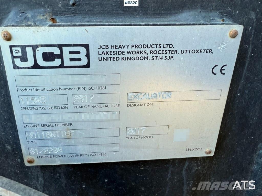 JCB Hydradig 110W Bageri na kotačima