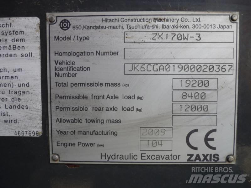 Hitachi ZX170W-3 Bageri na kotačima