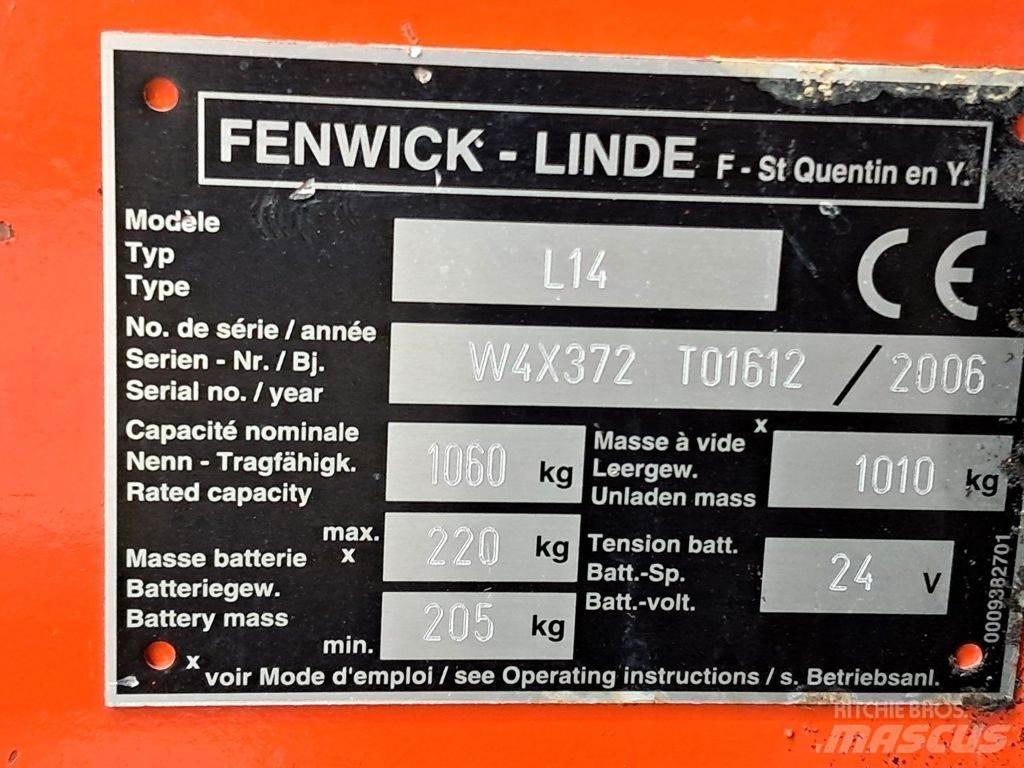 Linde L14 Ručni električni viličar
